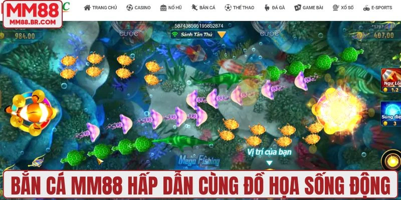 Bắn cá MM88 hấp dẫn cùng đồ họa sống động